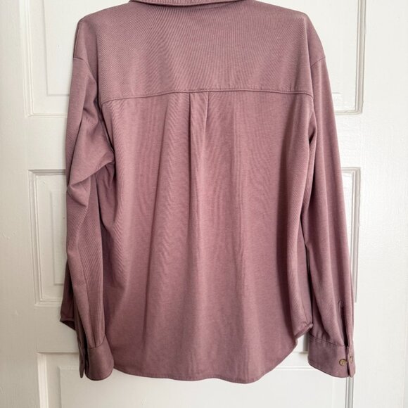 Free Fly Apparel - Women's Mauve Long-Sleeved Button Down Bamboo Shirt - S - Picture 6 of 7